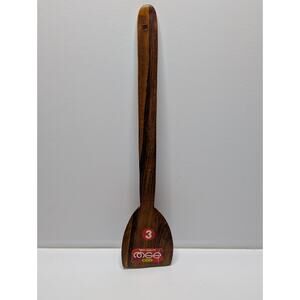 Vintage MGE MHV Wooden Spatula Turner 12” Handcrafted Wood Kitchen Utensil